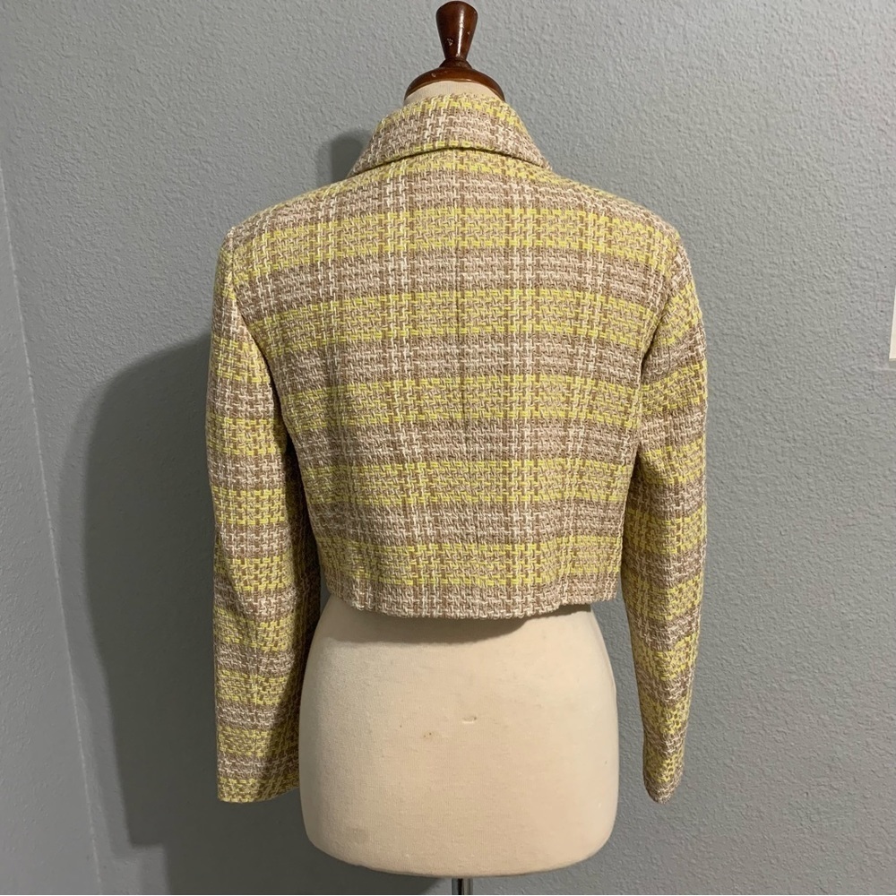 Zara Bloggers Fav‎ Luxury Cropped Textured Lapel Collar Long Sleeves Size M - Picture 11 of 15